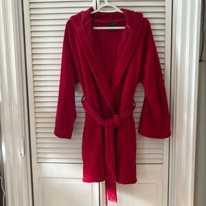 Cotton, terry cloth, hooded bath robe